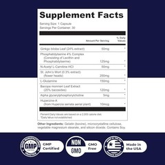 Nature’s NutriWave MemoForce Brain & Memory Support, 30 Capsules, Non-GMO