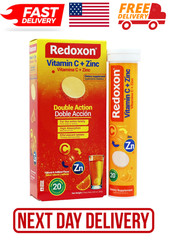 Redoxon Vitamin C with Zinc. Immune Support. Orange. 20 Tabs. 1000 mg. 2.82 oz