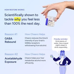 Cheers Restore | Supplement with DHM + L-Cysteine|Feel Better After Drinking
