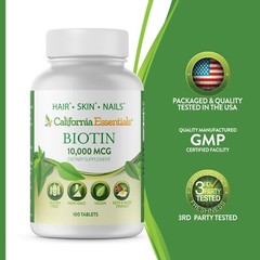 Biotin 10,000mcg – Hair Growth Vegetarian Vitamins B7 Supports Healthy Hair