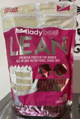 Lady Boss Lean Protein Powder – Vanilla Cake NEW 1.9lb bag 30 serv