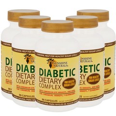 Sunshine Naturals Diabetic Complex. 90 Caps. Pack of 5