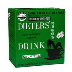 China Green Dieters Tea Caffeine , 2.12 Oz, 30 Count