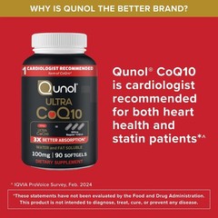CoQ10 Supplement 100mg 3X Better Absorption Fat Soluble Water Soluble 60 Count