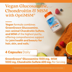 Doctor’s Best Vegan Glucosamine Chondroitin MSM 120 Caps Joint Skin Nails