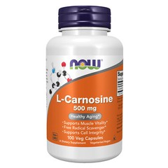 NOW FOODS L-Carnosine 500 mg 100 Veg Capsules