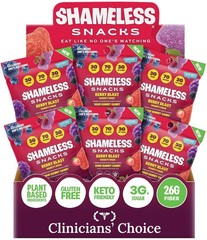Keto High Fiber Low Carb Fruit Gummy Candy Variety Pack Berry Blast Sugar Free