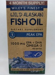 Wiley’s Finest Fish Oil Peak EPA 1250mg 120 Fish Softgels