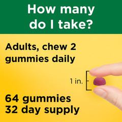 Magnesium Citrate Gummies 64-Count Nature Made High Absorption 200 MG ( 2 Pack)
