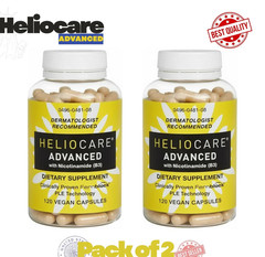 2 Packs Heliocare Advanced Nicotinamide B3 Skin Health 120 Capsules Exp: 07/2027