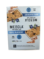 MEZCLA PUFF-CRISPY Bars MAPLE BLUEBERRY 10g Plant Protein/160 Cal – 12count