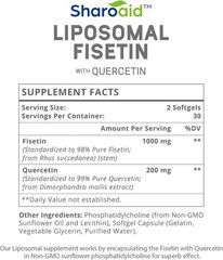 Liposomal Fisetin with Quercetin Supplements 1200 mg per Serving,High Absorpt…