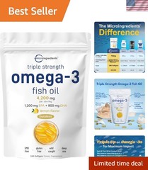 240 Count Omega-3 Fish Oil Softgels – Triple Strength 4200mg with 1200mg EPA