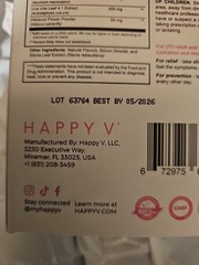 Happy V Women’s Daily Box Open 15 Stick Packs Exp 5/26 UTI Health – New In Box