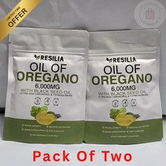 Resilia Oil of Oregano 6000mg with Black Seed Oil Softgels – 120 Capsules 2xPk