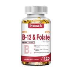 Methyl Folate Capsules, Methylated Multivitamin for Women & Men w/Vitamin B12 B6