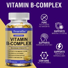 Vitamin B Complex Capsules – Immune System Boost, Nervous System Support