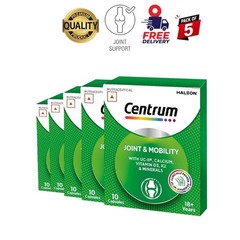 Cent.rum Joint Mobility 10Ct Pack of 5 UC-II Joint Formula