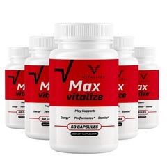 (5 Pack) Max Vitalize Advanced Male Support Supplement MaxVitalize 300 Capsules