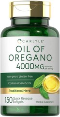 NEW Oregano Oil 4000 mg 150 Softgel Capsules | Contains Carvacrol