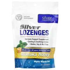 American Biotech Labs Silver Biotics Mighty Manuka Mint 21 lzngs (Pack of 3)