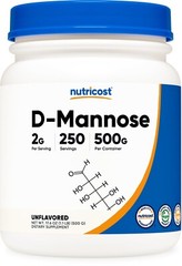 Nutricost D-Mannose Powder 500 GMS, 2g Serving, Non-GMO, Gluten Free