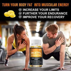 L-Carnitine 1500mg, High Potency Supports Natural Energy Production 120 Capsules