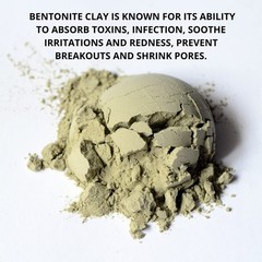 Calcium Bentonite Clay 2 lb – Pure Indian Healing Clay for DIY Face Masks &