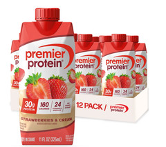 Premier Protein Shake Strawberries & Cream 30g Protein 11oz 12 Pack