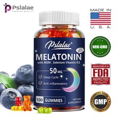 Melatonin 50mg – Sleep Aid, Regulate Sleep Cycle, Promote Relaxation – Zinc, MSM