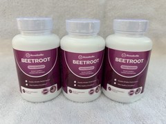 3 Pack Rosabella Organic Beetroot 1300mg 60 Vegetarian Capsules