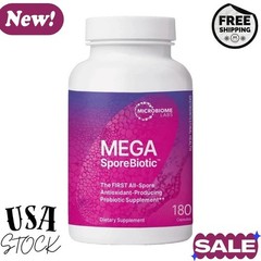 Mega Sporebiotic 180 Probiotic Microbiome Gut Wellness Softgels Men Women