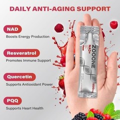 Men & Women, NAD+ 1000mg Liquid for Cellular Energy Support, NR & Resveratrol