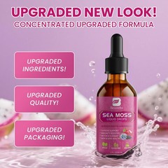 Sea Moss Liquid Drops – Organic Irish with Black 2 Fl Oz (Pack of 1)
