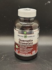 Amazing Formulas Quercetin with Bromlain – 120 Veg Capsules – Exp 1/2026