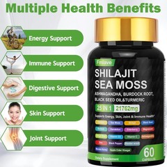 Sea Moss & Shilajit (Black Seed Oil, Turmeric, Ashwagandha, Ginger, Vitamin D)