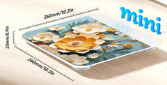 Digital Bathroom Scale Floral Rubber Non-Slip Round Edges Auto-Off + Mat