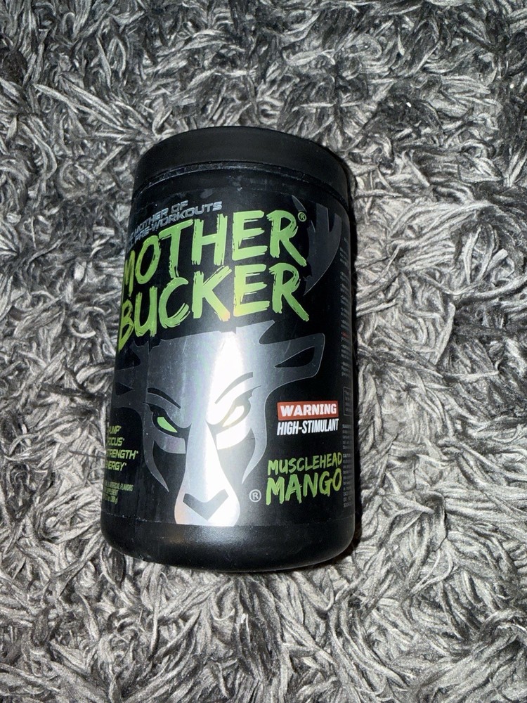 Bucked Up Mother Bucker Muscle head Mango Flavor, 30 Servings, Exp 12/2027