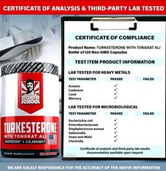 Turkesterone 1500mg – 120 Capsules, Non-GMO & Gluten-Free Supplement USA