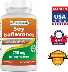 3 Pack Best Naturals Soy Isoflavones 750 mg 120 Capsules