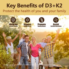 DEAL SUPPLEMENT Vitamin D3 K2 5000IU Softgel, 2-1 Complex, 250 Count