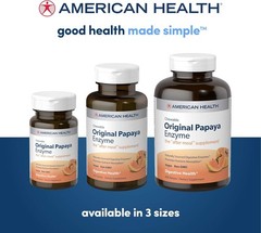 American Health Original Papaya Enzyme Chewable 600 Tablets