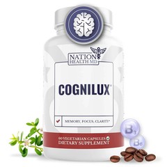 NATION HEALTH MD Cognilux Brain Support Supplement with Niacin – Pack of 3 .