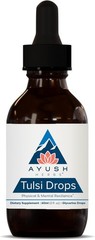Ayush Herbs Tulsi Drops for Kids, Adults – Immune, Focus, Calm – 2 fl oz