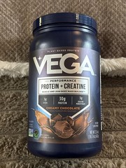 Vega Plant-Based Performance Protein + Creatine, Creamy Chocolate, 1 lb 7.4 oz