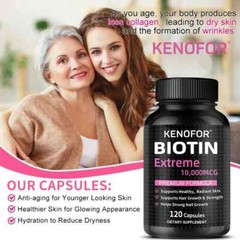 Biotin Hair Growth Supplement 10000mcg Max Strength Healthy Skin, Nails Growth