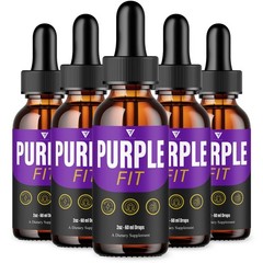 (5 Pack) Purple Fit Weight Management Drops, PurpleFit Support Supplement (10oz)
