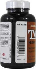 American Health TAM – Herbal Laxative 250 Tabs Each (Pack of 4)