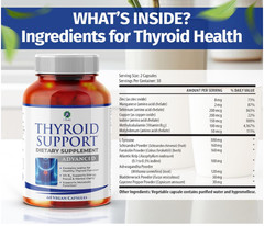 1 Body Advanced Thyroid Support Supplement~60 Vegan Caps. NON GMO. BB 07/26