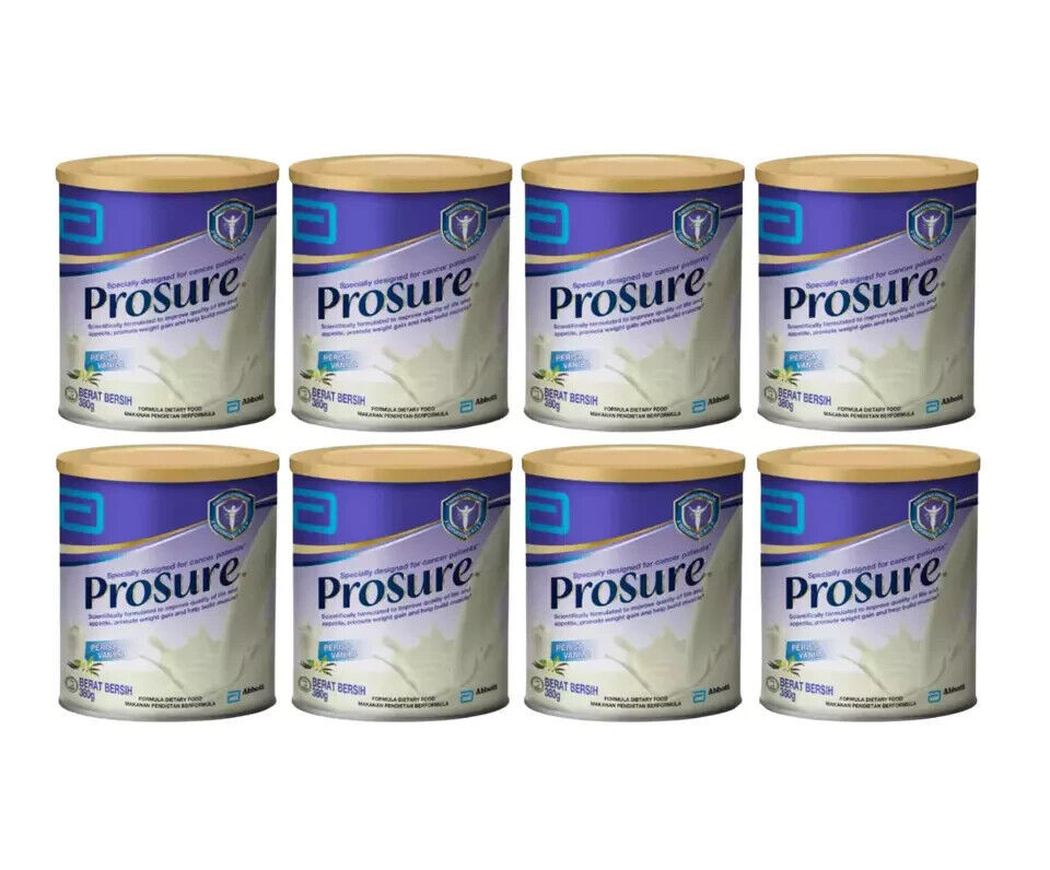 8 Cans Abbott Pro Sure Milk High Protein, Prebiotic & EPA 380g Fast Ship